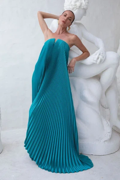 L'idée Woman Black Tie Gown In Blue