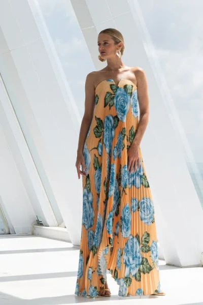 L'idée Woman Black Tie Gown In Orange