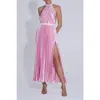 L'idée Woman Renaissance Split Gown In Pink