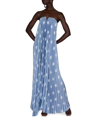 L'idée Woman L'idee Woman Tie Gown In Blue