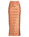 L'idée Woman Woman Maxi Skirt Orange Size 4 Polyester In Orange