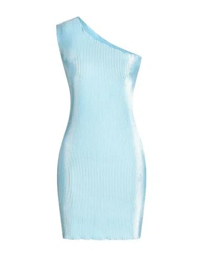 L'idée Woman Woman Mini Dress Sky Blue Size 4 Polyester