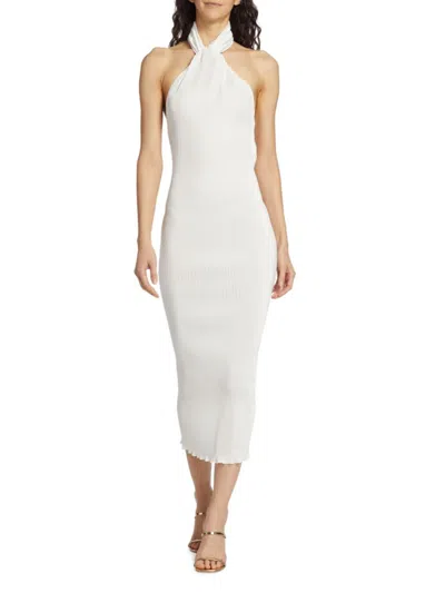 L'idée Women's Klum Satin Midi-dress In Blanc