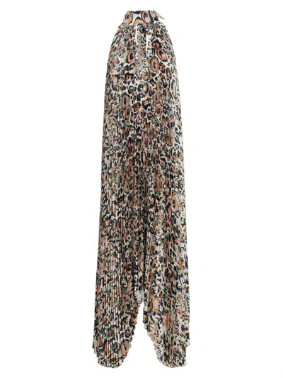 L'idée Women's Leopard Halterneck Sleeveless Gown In Multi