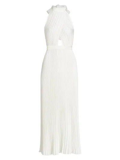 L'idee Renaissance Split Gown In Blanc