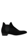 Lidfort Calf Hair Ankle Boots In Black