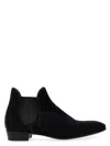 Lidfort Calf Hair Ankle Boots In Black