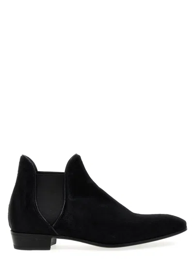 LIDFORT CALF HAIR ANKLE BOOTS
