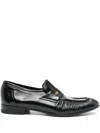 Lidfort Leather Loafers In Black