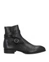 Lidfort Man Ankle Boots Black Size 9 Calfskin In Black