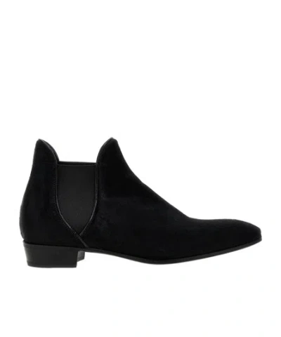 Lidfort Round Head Boots In Black