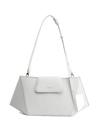 Lidialucilla Geometric Flap Shoulder Bag In White