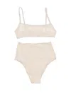 Lido Undici High-waist Bikini In Neutral