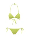 Lido Venti Triangle Self-tied Bikini In Yellow