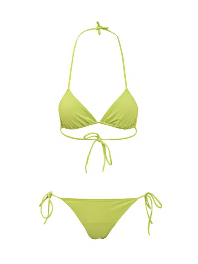 Lido Venti Triangle Self-tied Bikini In Yellow