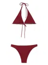 Lido Cinquantacinque Triangle Bra Bikini In Burgundy