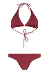Lido Cinquantacinque Triangle Bra Bikini In Burgundy