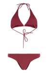 Lido Cinquantacinque Triangle Bra Bikini In Burgundy