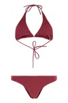 Lido Cinquantacinque Triangle Bra Bikini In Red