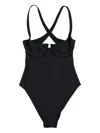 交叉带连体泳衣