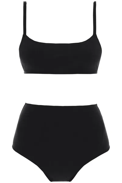 Lido Bustier-style Bikini Set In Black
