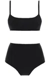 Lido Black Solid Swimwear In Black (black)