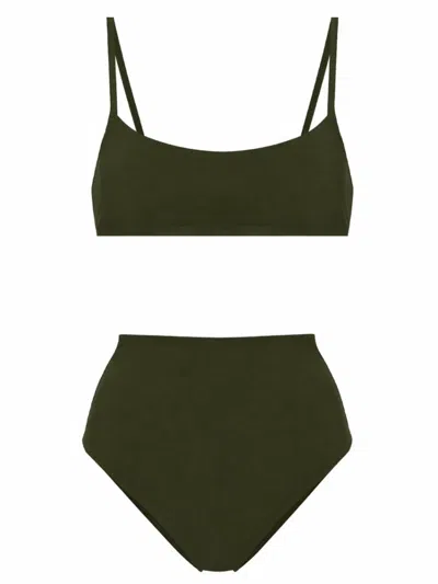 Lido Green Solid Swimwear
