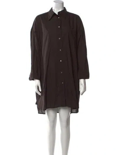 Pre-owned Lido Mini Dress In Brown