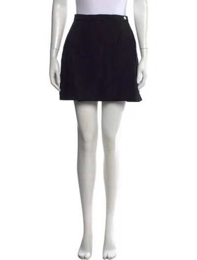 Pre-owned Lido Mini Skirt In Black