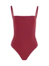 Lido One Piece Swimsuit "three" In Bordeaux