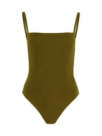 Lido One Piece Swimsuit "three" In Green