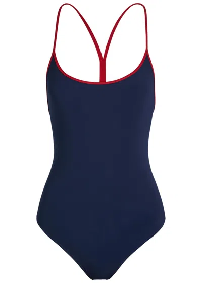 Lido Racerback Stretch Swimsuit In Blue