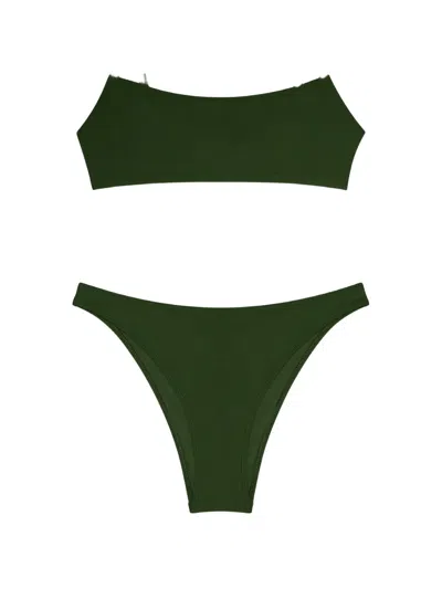 Lido Scoop-neck Bikini In Green