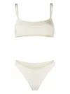 Lido Square-neck Stretch Bikini Set In White
