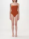 Lido Women's Tre Open-back Stretch Swimsuit In Brick Red