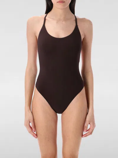 Lido Polyamide One Piece Swimsuit In Brown