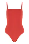 Lido Tre Square-neck Swimsuit In Red
