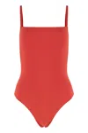 Lido Tre Square-neck Swimsuit In Red