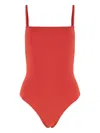 Lido Tre Square-neck Swimsuit In Red