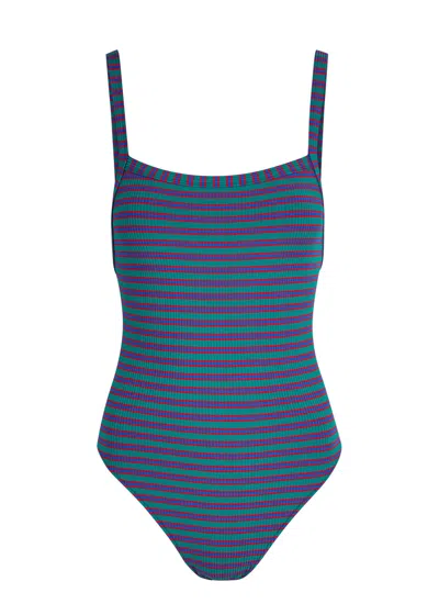 Lido Trentanove Striped Swimsuit In Blue