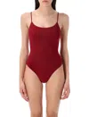 Lido Red Spaghetti-strap One-piece In Pomegranate