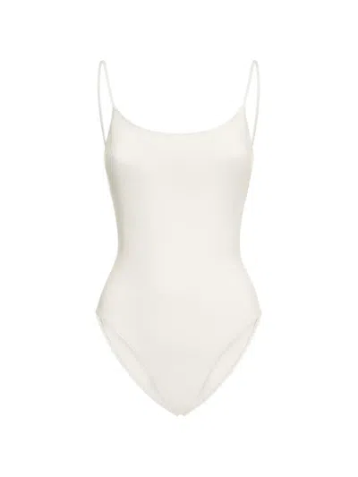 Lido Neutrals Trentasei Spaghetti Straps One-piece Swimsuit In White