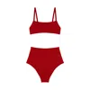 Lido Undici High-waist Bikini In Red