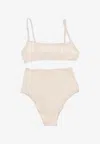 Lido Undici High-waist Bikini In Neutral