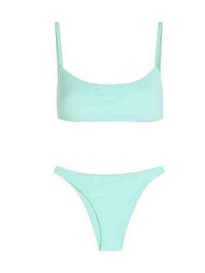 Lido Undici Low-waist Bikini In Green