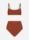 Lido Unidici High-waisted Bikini In Terracotta
