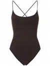 Lido Uno Criss-cross Back Swimsuit In Black