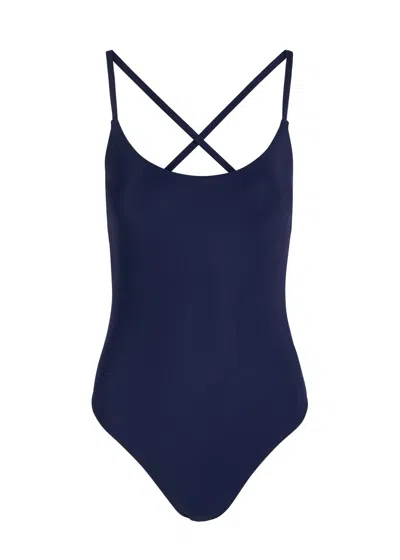 Lido Uno Cross-back Swimsuit In Blue