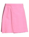 Lido Woman Mini Skirt Fuchsia Size Xs Linen, Cotton In Pink