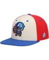 Lids Big Boys And Girls Cream Captain America Chibi Glow-in-the-dark Snapback Hat In Cream